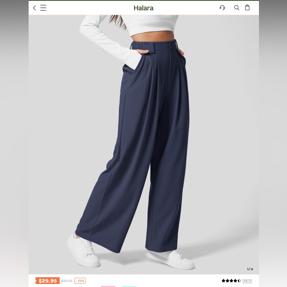 NWT Halara High Waisted Wide Leg Pants